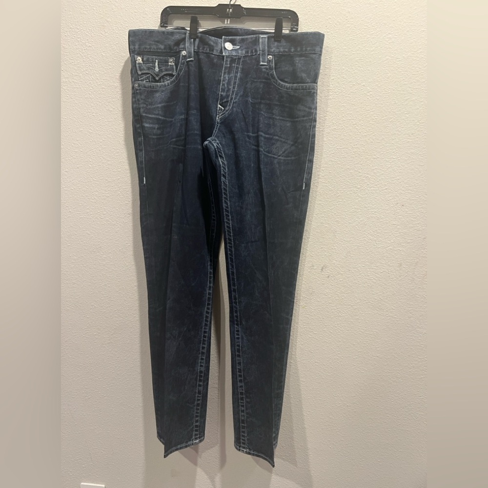 True Religion Men's Light Indigo Straight Leg Jeans Size 38